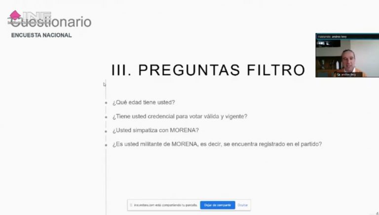 Presentación de resultados de la encuesta de Morena