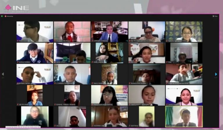 11° Parlamento Virtual de Niñas y Niños de México 2020, transmitida por la plataforma virtual del INE.