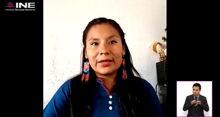 Sitlali Chino Carrill, ExPresidenta de Concentración Agraria de la Comunidad Wixartika de San Sebastian (Bolaños, Guadalajara).