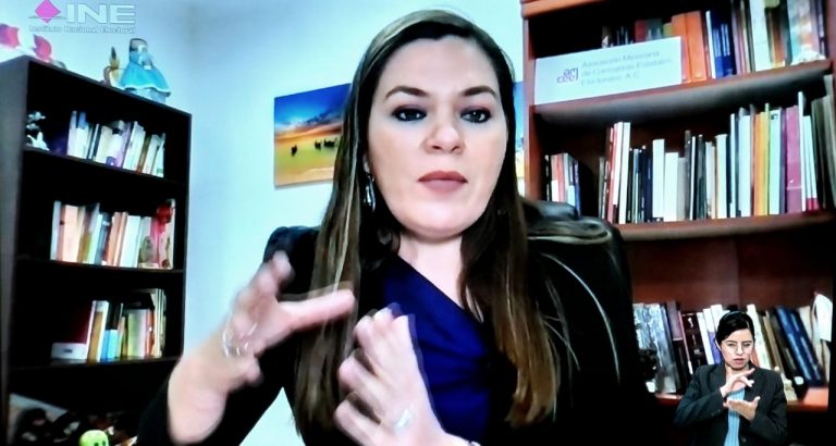 María del Mar Trejo Pérez, Presidenta de la Asociación Mexicana de Consejeras Estatales Electorales.