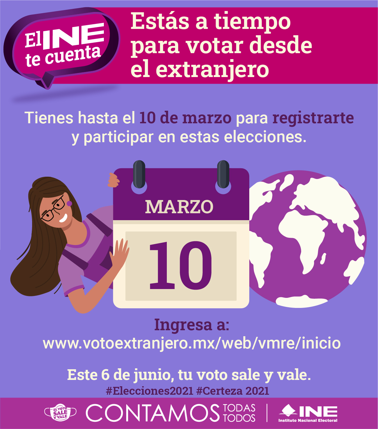 Para Votar Desde El Extranjero, Regístrate Antes Del 10 De Marzo ...