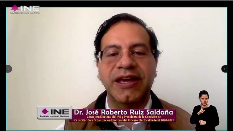 José Roberto Ruíz Saldaña, Consejero Electoral del INE y Presidente de la Comisión de Capacitación y Organización Electoral del Proceso Electoral Federal 2020-2021.