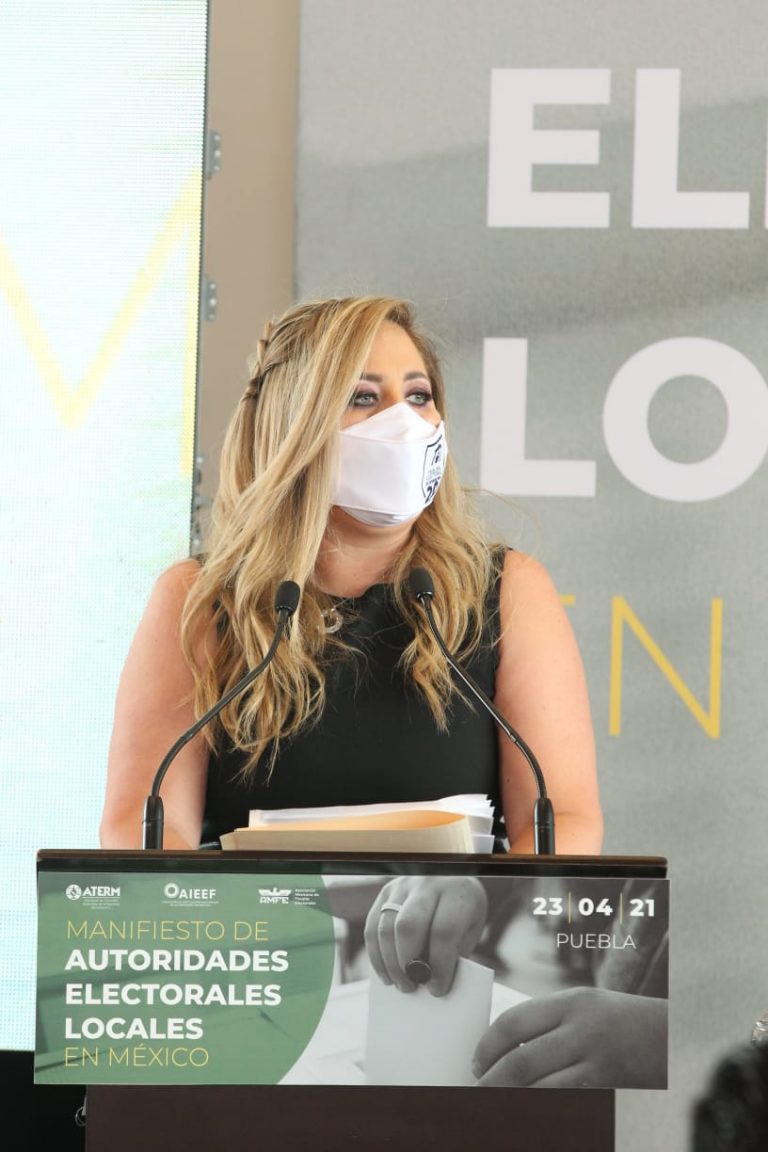 Norma Angélica Sandoval Sánchez, Magistrada Presidenta del Tribunal Electoral del Estado de Puebla.