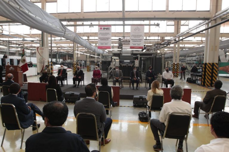 Ceremonia de Arranque de producción de boletas para el Proceso Electoral Federal 2020-2021.