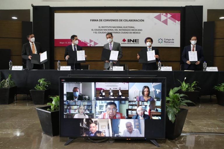 Firma de Convenio de Colaboración Instituto Nacional Electoral – Colegio Nacional de Notariado Mexicano – Colegio de Notarios Ciudad de México.