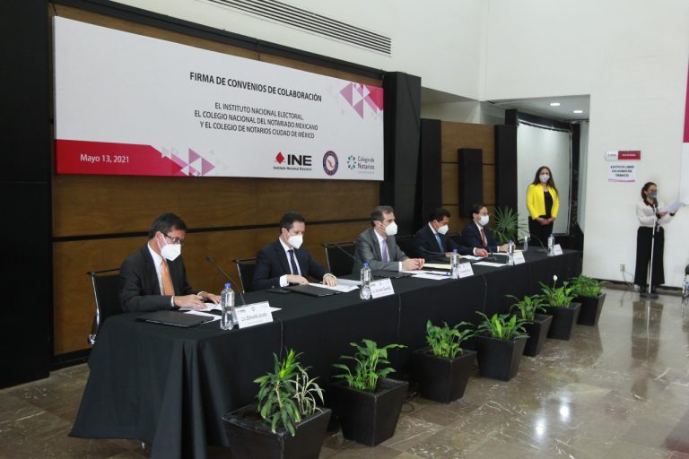 Firma de Convenio de Colaboración Instituto Nacional Electoral – Colegio Nacional de Notariado Mexicano – Colegio de Notarios Ciudad de México.