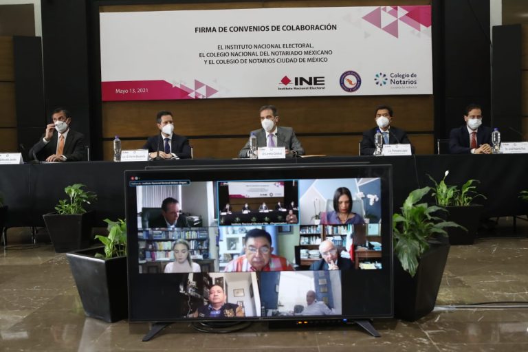 Firma de Convenio de Colaboración Instituto Nacional Electoral – Colegio Nacional de Notariado Mexicano – Colegio de Notarios Ciudad de México.