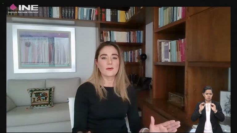 Dania Ravel Cuevas, Consejera Electoral e Integrante de la Comisión de Capacitación y Organización Electoral.