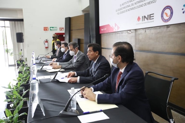 Firma de Convenio de Colaboración Instituto Nacional Electoral – Colegio Nacional de Notariado Mexicano – Colegio de Notarios Ciudad de México.