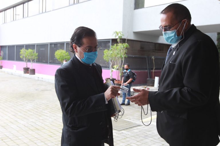 Se instaló un cerco sanitario para personal del INE.