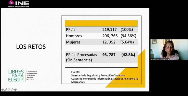 María Sirvent, Observatorio Electoral de elecciones y derechos políticos en prisión.
