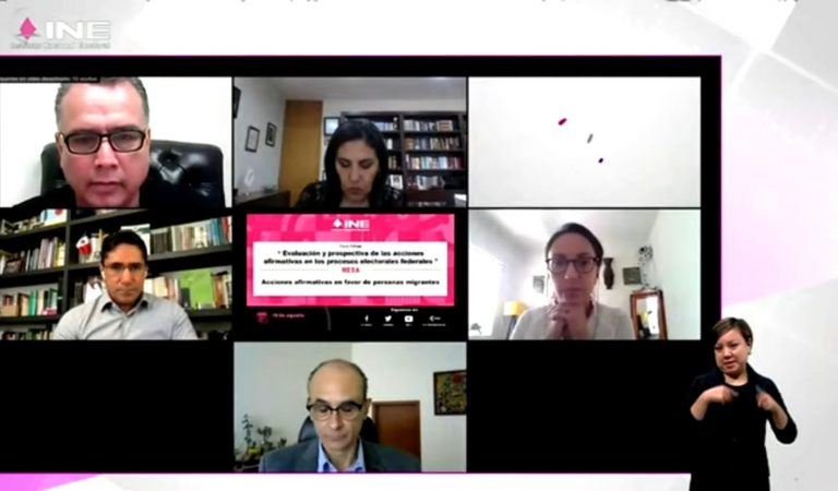 Mesa acciones afirmativas en favor de personas migrantes.