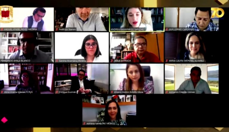 Mesa 1 del Foro “monitoreo de noticiarios 2020-2021. Contexto, alcances y resultados”.