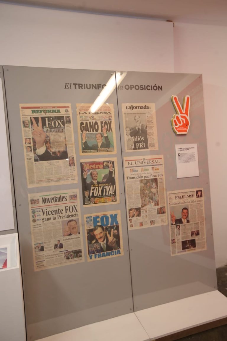 Exposición "Ciudadanía, democracia y propaganda electoral en México 1910-2018", realizada en el Museo del Objeto (MODO).