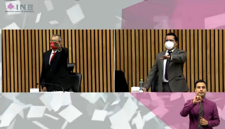 Toma de protesta de Pedro Vázquez González como Consejero Propietario del Poder Legislativo por la Fracción Parlamentaria del PT y Mario Rafael Llergo como representante propietario de Morena.