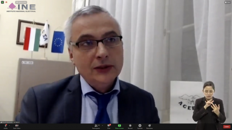 Zsolt Szolnoki, Secretario Geenral de la Asociaciób de Autoridades Electorales de Europa (ACEEEO).