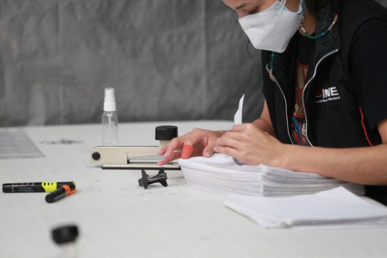 Recorrido del Consejero Presidente Dr. Lorenzo Córdova Vianello, Edmundo Jacbo Molina Secretario Ejecutivo y René Miranda Jaimes al Centro Nacional de Impresión (Charco Azul).