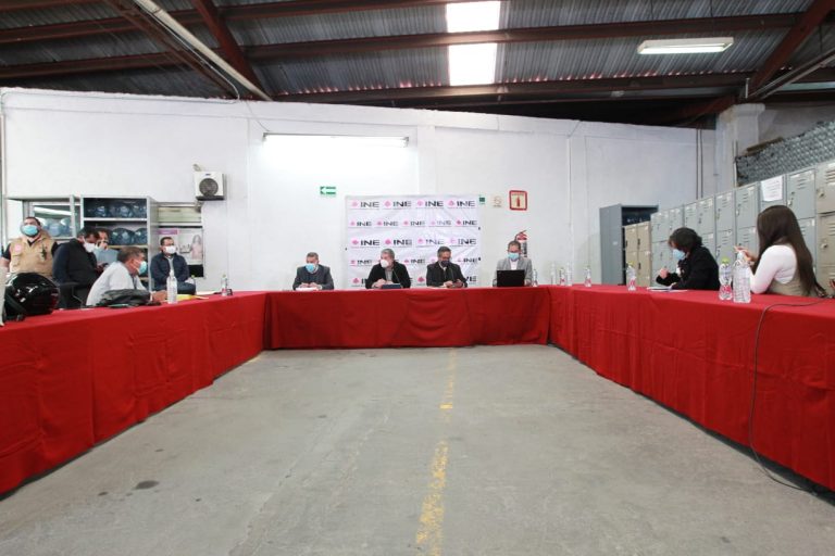 Conferencia de prensa sobre el estatus que guarda la revisión de las firmas para la Revocación de Mandato en el Centro Nacional de Impresión (Charco Azul)