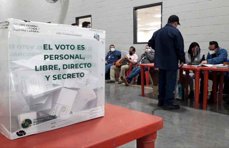 Participación del INE como observador en la elección del sindicato de General Motors, en Silao, Guanajuato.