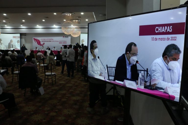 Foro de Distritación Electoral Nacional, realizado en el estado de Chiapas.