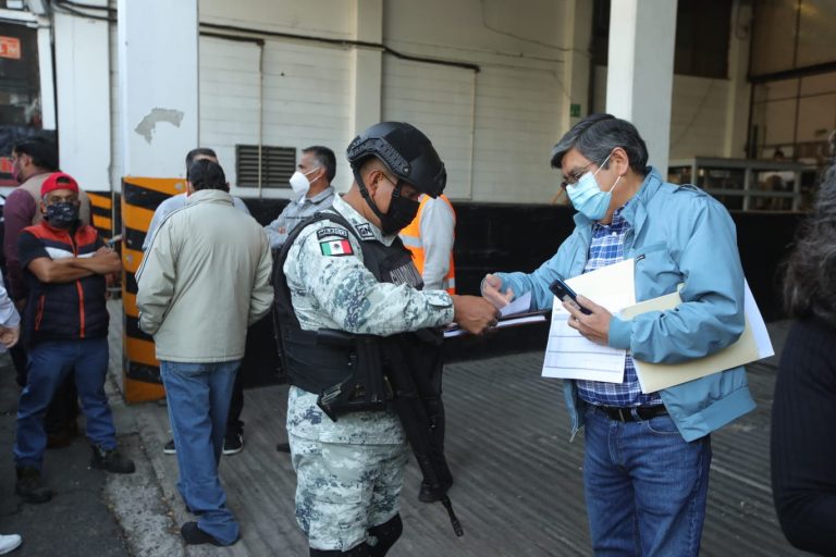 Presencia de la Guardia Nacional en el el Banderazo de salida a distribución de papeletas para la consulta de Revocación de Mandato.
