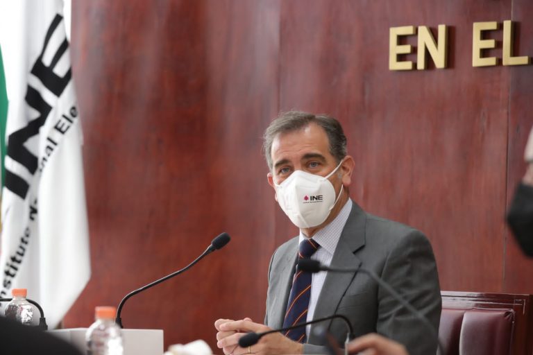 Lorenzo Córdova Vianello, Consejero Presidente del INE en la reunión en el Consejo Local  del Estado de Durango.