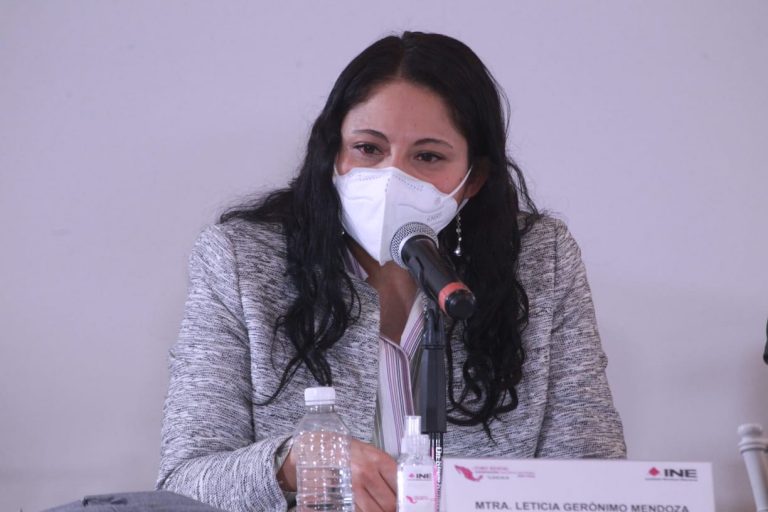 Leticia Gerónimo Mendoza, Integrante del Comité Técnico para el Seguimiento y Evaluación de los Trabajos de Distritación Nacional.