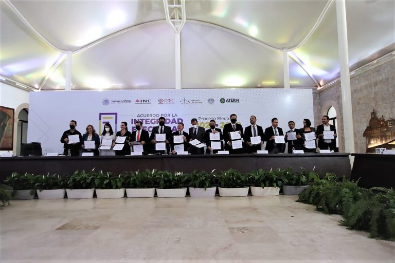 Firma del Acuerdo por la Integridad electoral Proceso Electoral 2021-2022, realizada en el estado de Durango .