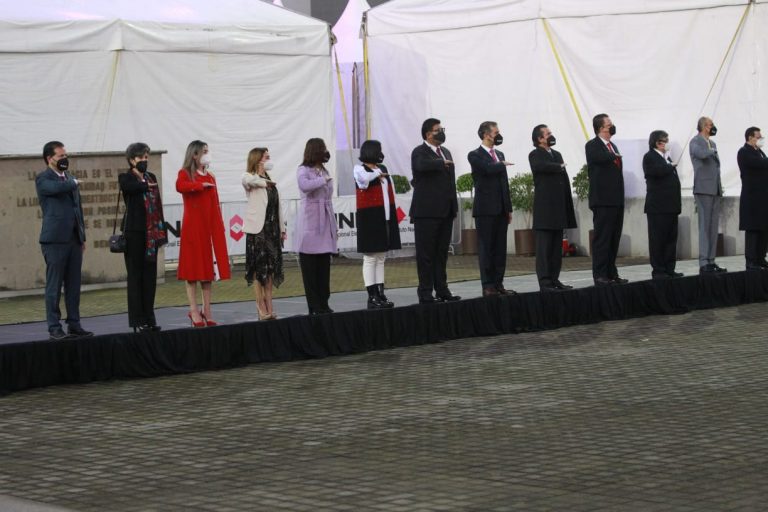 Ceremonia de Honores a la Bandera Proceso de Revocación de Mandato 2022.