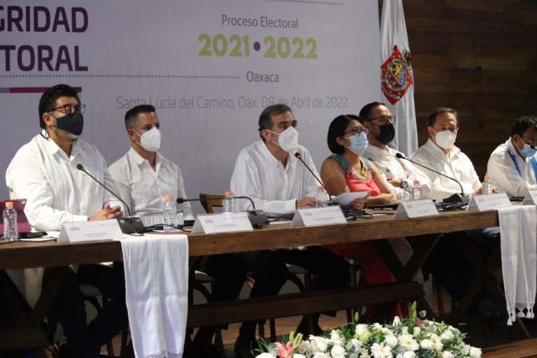 Firma del Acuerdo de Integridad Electoral, Proceso Electoral 2021-2022 realizada en el estado de Oaxaca.