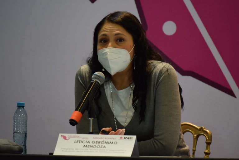 Leticia Gerónimo Mendoza, Integrante del Comité Técnico para el Seguimiento y Evaluación de los Trabajos de Distritación Nacional.