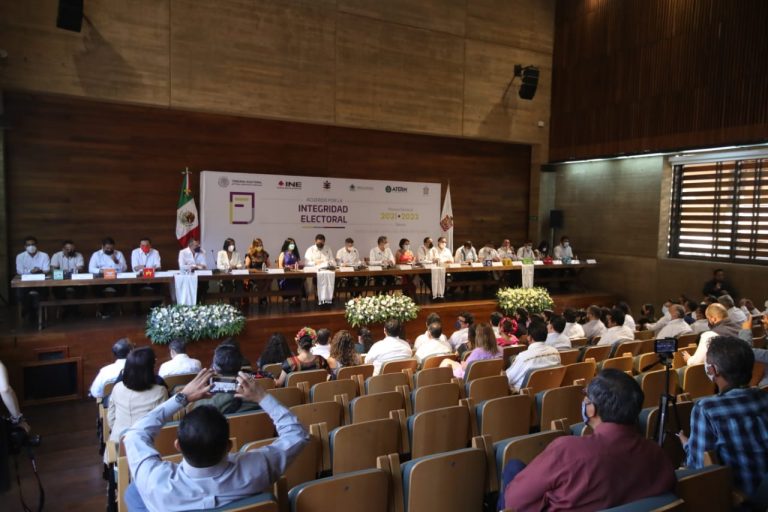 Firma del Acuerdo de Integridad Electoral, Proceso Electoral 2021-2022 realizada en el estado de Oaxaca.