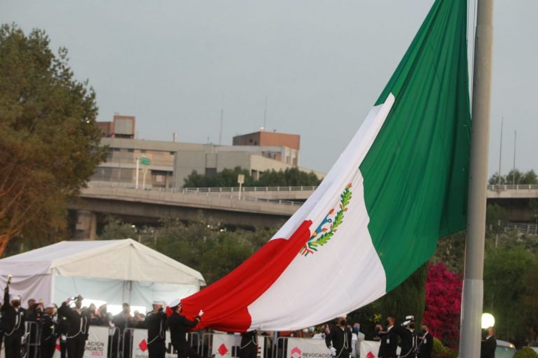Ceremonia de Honores a la Bandera Proceso de Revocación de Mandato 2022.