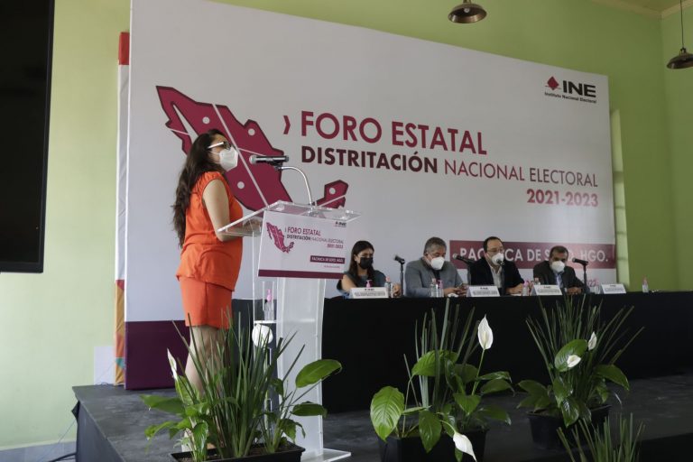 Foro de Distritación Nacional Electoral 2021-2023, realizado en Pachuca, Hidalgo.