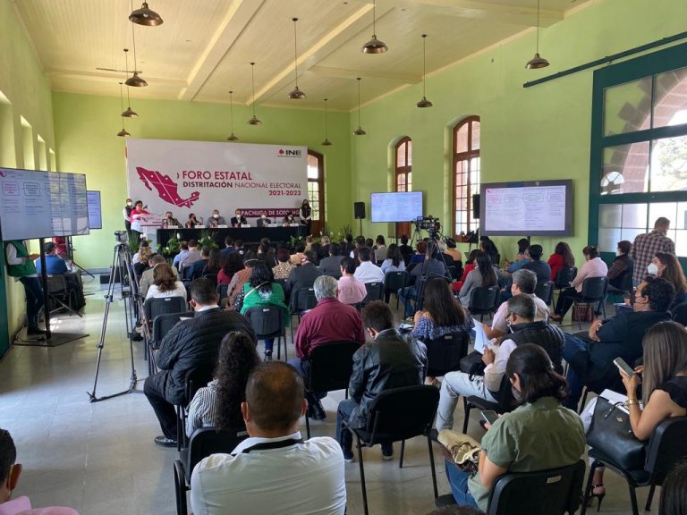 Foro de Distritación Nacional Electoral 2021-2023, realizado en Pachuca, Hidalgo.