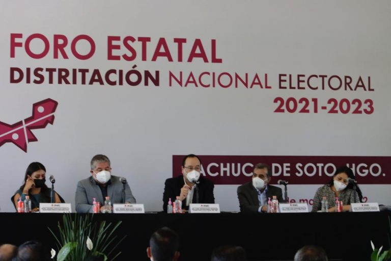 Foro de Distritación Nacional Electoral 2021-2023, realizado en Pachuca, Hidalgo.