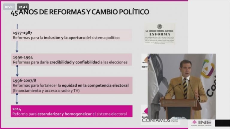 Lorenzo Córdova Vianello, Consejero Presidente del INE.