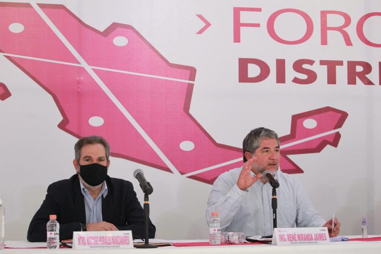 Rodrigo Morales Manzanares,Integrante del Comité Técnico para el Seguimiento y Evaluación de los Trabajos de Distritación Nacional y René Miranda Jaimes, Director Ejecutivo del Registro Federal de Electores.