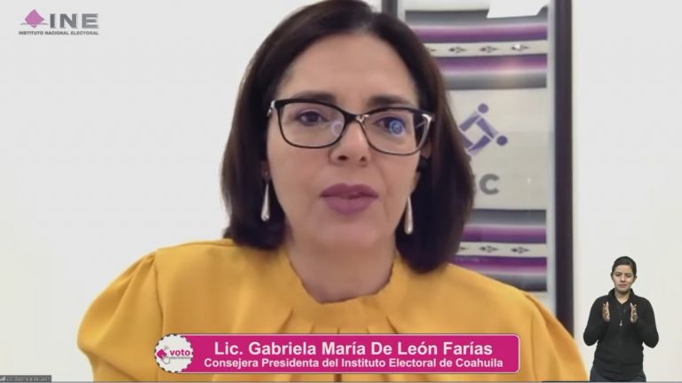 Gabriela María DE León Farías, Consejera Presidenta del Instituto Electoral del Coahuila.