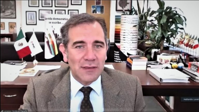 Consejero Presidente del Instituto Nacional Electoral Lorenzo Córdova Vianello.  Participación Virtual.