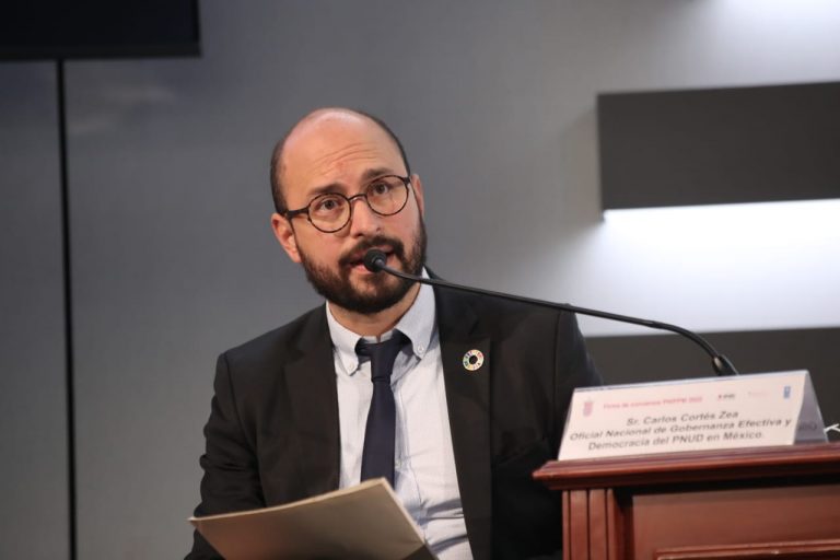 Carlos Cortes Zea, Oficial NNacional de Gobernanza Efectiva y Democracia del PNUD.