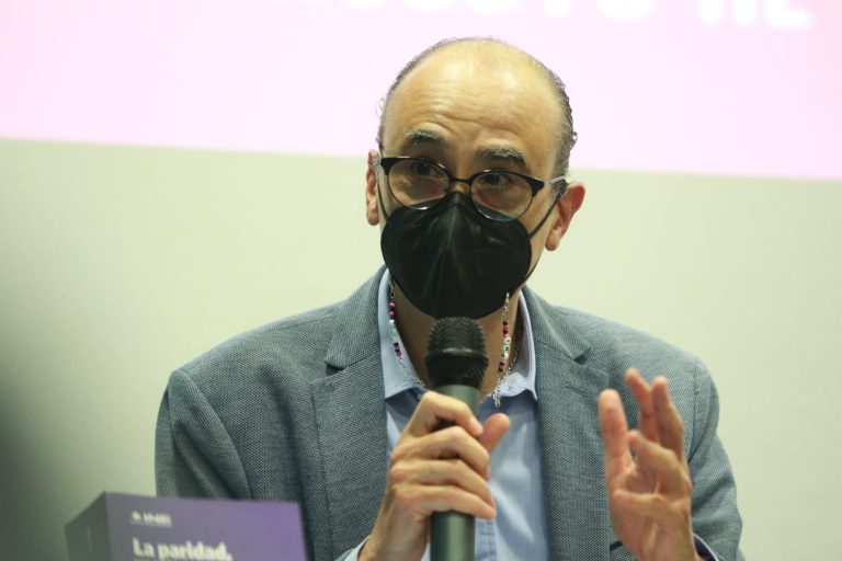 Martín Faz Mora, Consejero Electoral del INE en la Presentación del libro "La paridad, una realidad aún por construir en los congresos locales de México" en el marco de la Feria Internacional del libro de las Universitarias y Universitarios 2022.