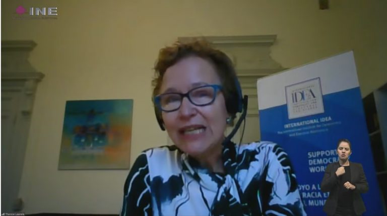 Therese Pearce-Laneela, Jefa de Procesos Electorales de IDEA Internacional.