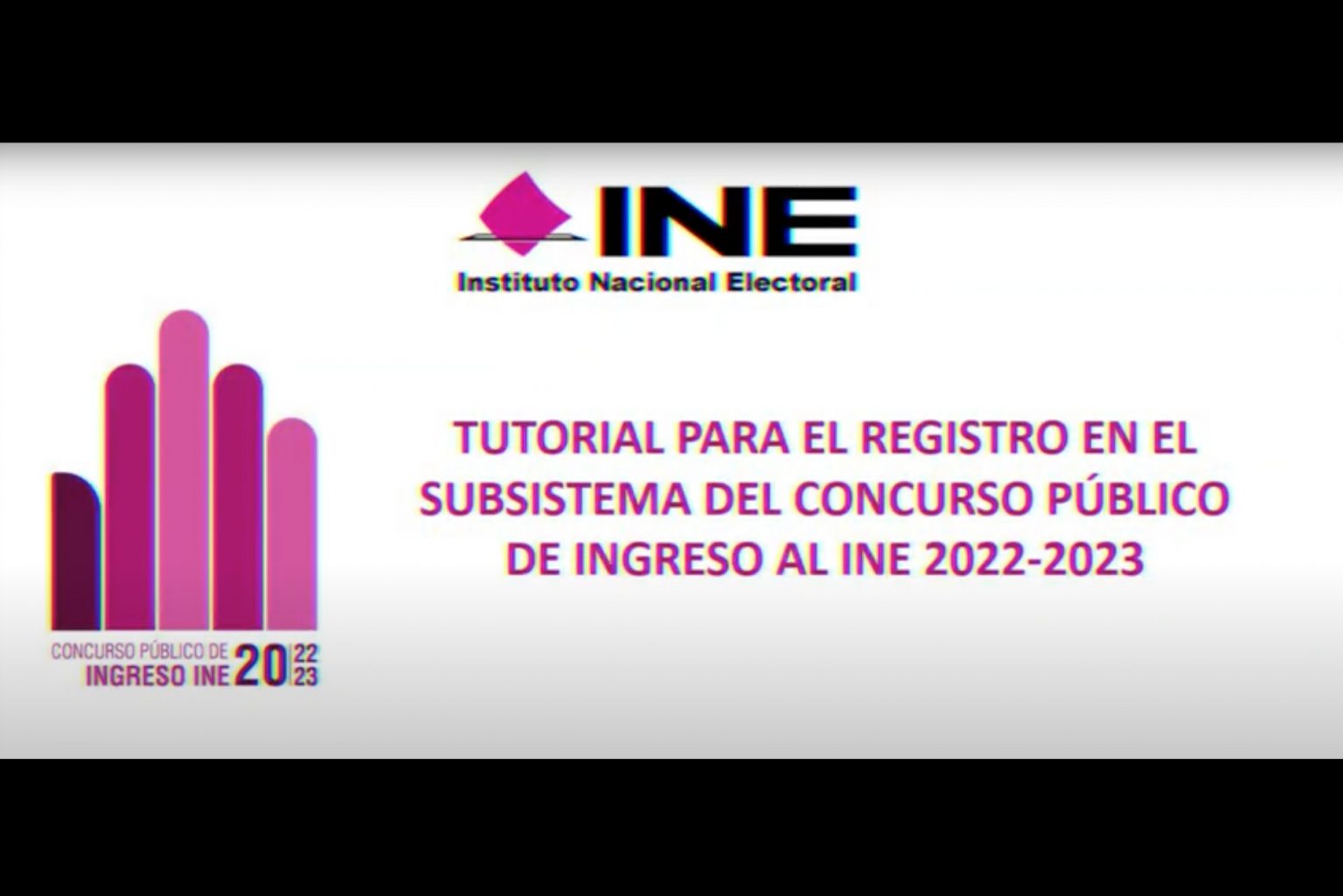 Tutorial para el registro en el subsistema del Concurso Público de