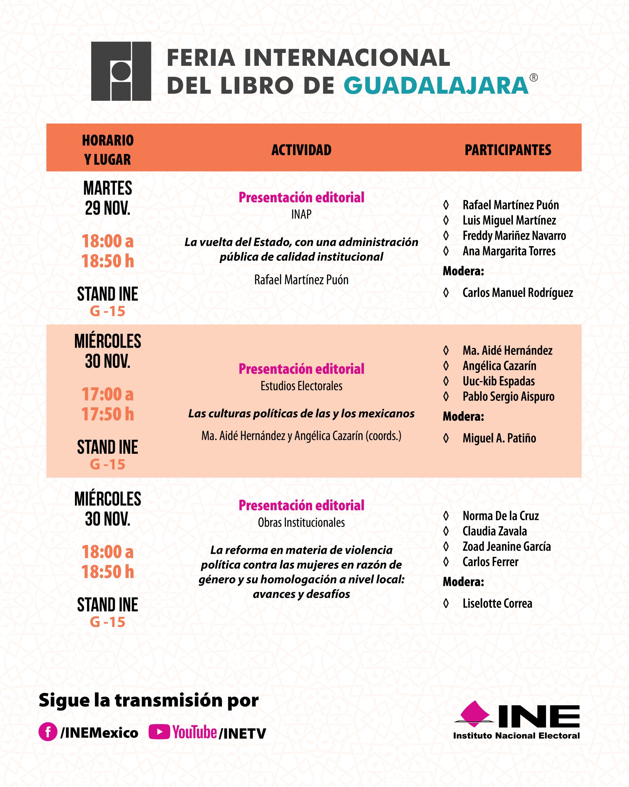 Feria Internacional del Libro de Guadalajara 2022 Central Electoral
