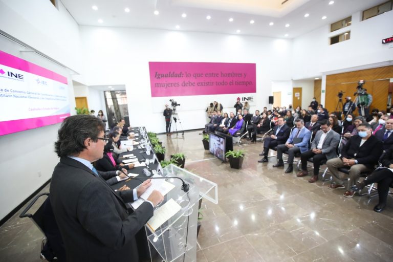 Firma de Convenio entre el INE y los OPL de Coahuila y el Estado de México