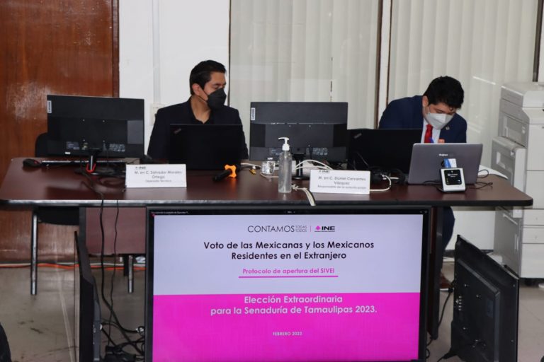 Recepciob del voto electrónico por internet desde el extranjero para la elección de una Senaduria en Tamaulipas