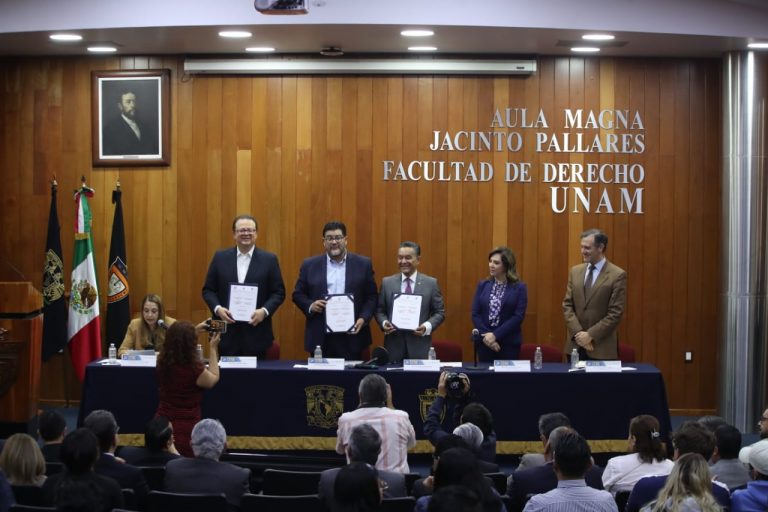 Firma de convenio y colaboración académica, UNAM-TEPJF.
