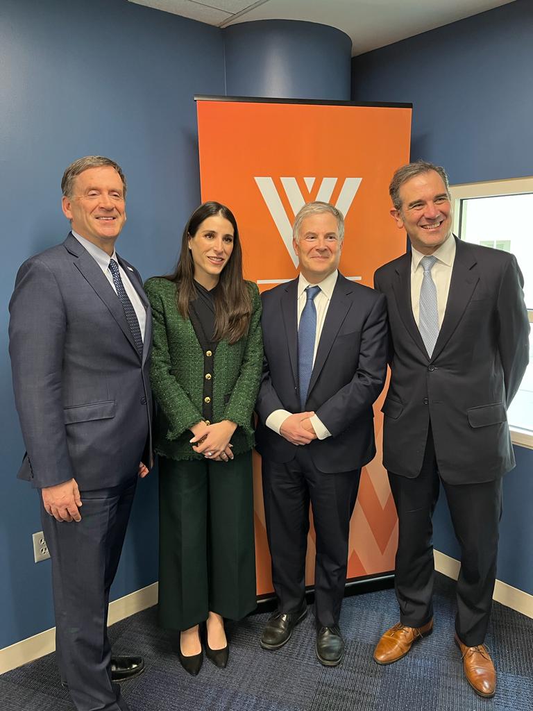 (De izq. a der.) Emb. Mark A. Green, Presidente del Centro Woodrow Wilson, Lila Abed, Directora Adjunta del Instituto México del Centro Woodrow Wilson; Andrew Rudman, Director del Instituto México del Centro Woodrow Wilson y Lorenzo Córdova Vianello, Cpnsejero Presidente del INE.