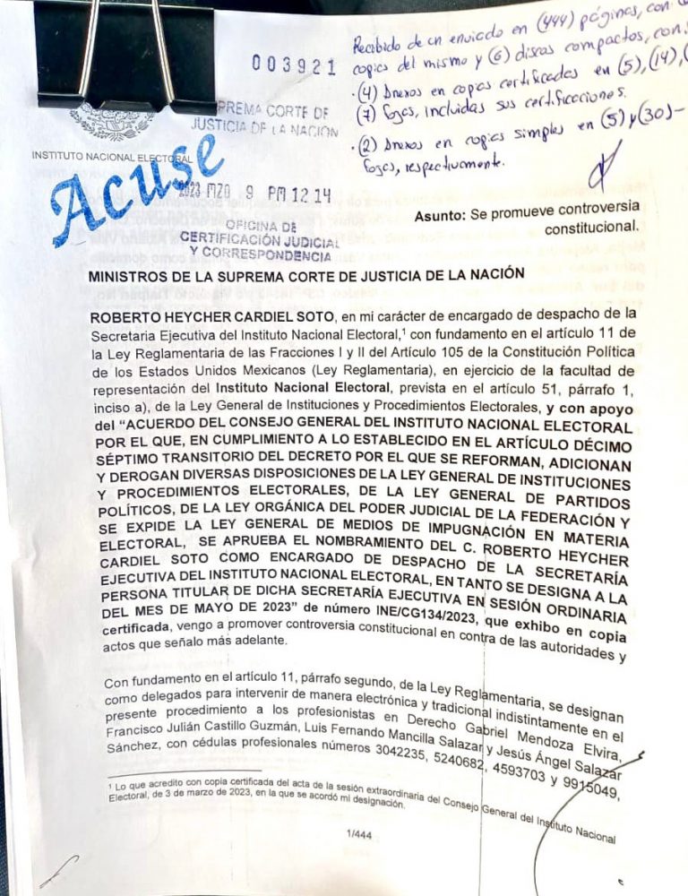 Presenta INE Segunda Controversia Constitucional En Contra De La ...